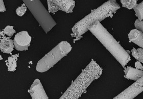 Some single silvered fibers (the arrow shows a non-silvered fiber), M=1950x